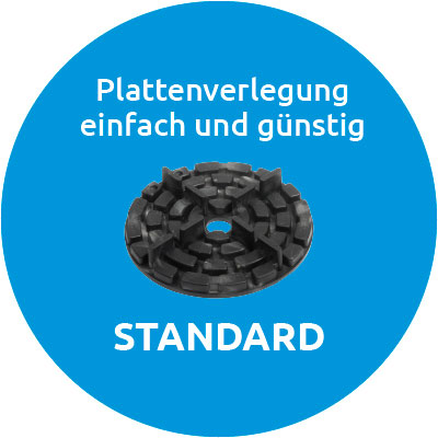 Plattenlager Standard teilbar 1 Stück 4 x 20 mm Platten Lager Terassenplatten 